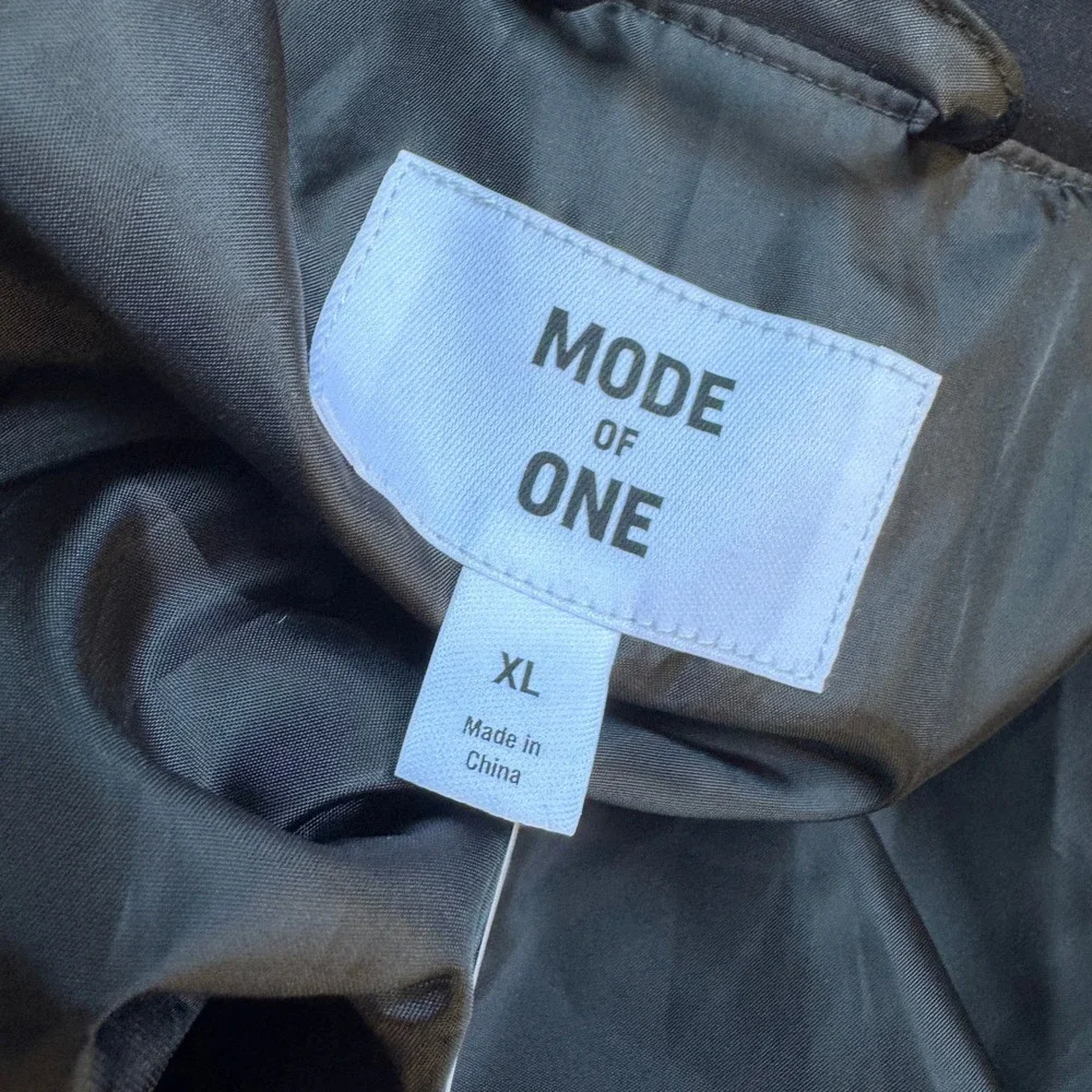 Mode of One Mens Quilted Jacket Deep Black Snap Front XL 100197726MN